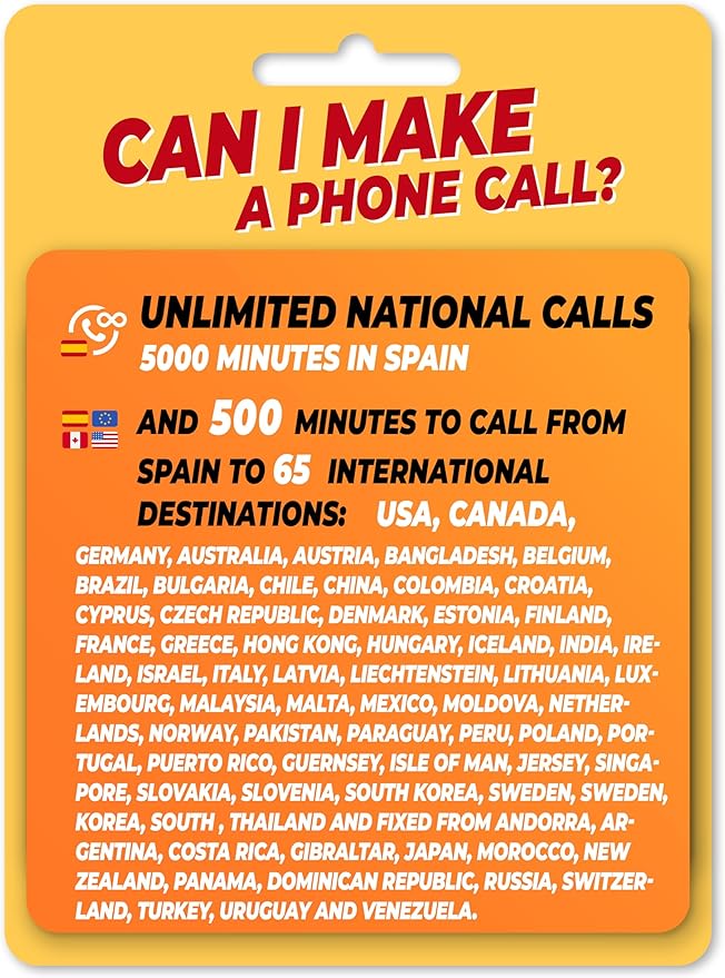 Prepaid SIM Card (Mundo-15) 29 GB in Spain