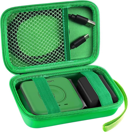 Travel Case for UCOMX for Nano/for Rtops/for Hicober/for Iseyyox 3 in 1 Wireless Charger, Foldable Magnetic Charging Station Storage Holder Bag for Fast Charge Pad Cable and Adapter, Green-Box Only