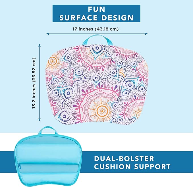 LAPGEAR MyStyle Portable Lap Desk with Cushion - Mandala - Fits up to 15.6 Inch Laptops - Style No. 45327
