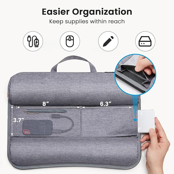 HUANUO Laptop Lap Desk, Fits up to 15.6-Inch Laptops and Tablets, Portable Lap Desk with Cushion, Phone Holder and Storage Bag, Black Lapdesk for Home Office or Dormitory