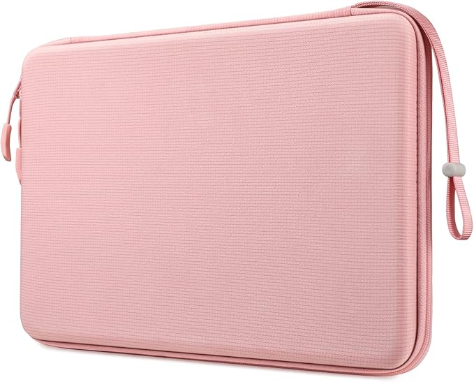 FINPAC Hard Laptop Sleeve Case for 13-inch MacBook Air M4 2025 M3 2024, 14-inch MacBook Pro M3/M2/M1 A2918 A2992 A2779 A2442, 13'' Air/Pro, Waterproof Case for Dell, Surface Laptop, HP, Acer, Pink
