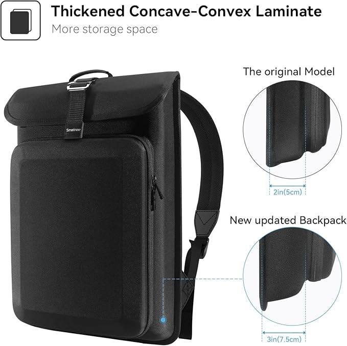 Smatree Upgrade Hard Travel Laptop Backpack for ASUS ROG Zephyrus G16 2025/2024/2023,ROG Zephyrus M16/ROG Flow X16,Galaxy Book5/4/3 Pro/Pro 360, Galaxy Book4 Edge/Book4 Ultra