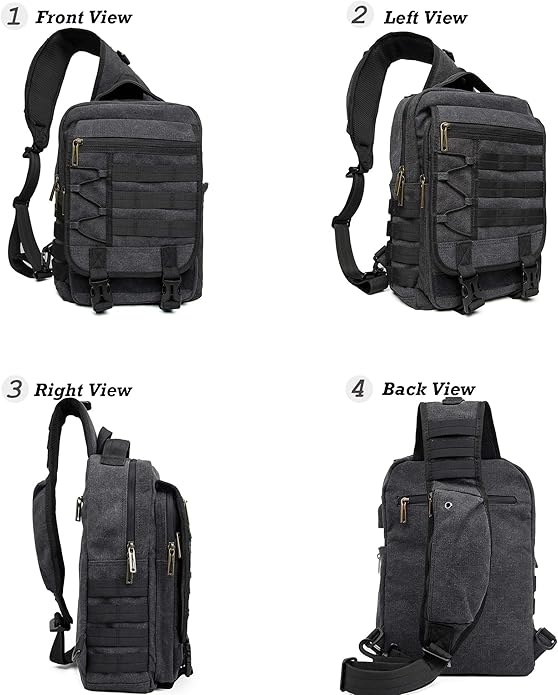 NICGID Sling Bags Chest Shoulder Backpacks, 12.5'' 13.3'' 14.1'' 15.6''Laptop Backpack Crossbody Messenger Bag Travel Outdoor