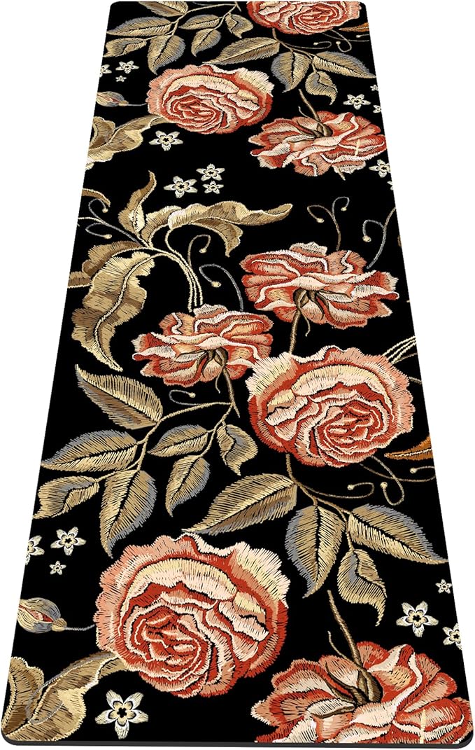 nuveti Yoga Mat Print Extra Thick TPE Non Slip Fitness Exercise Mat with Carrying Bag,72"x24" Extra Thick 6MM Exercise & Workout Mat for Yoga, Pilates Fitness and Floor Exercises