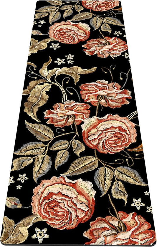 nuveti Yoga Mat Print Extra Thick TPE Non Slip Fitness Exercise Mat with Carrying Bag,72"x24" Extra Thick 6MM Exercise & Workout Mat for Yoga, Pilates Fitness and Floor Exercises