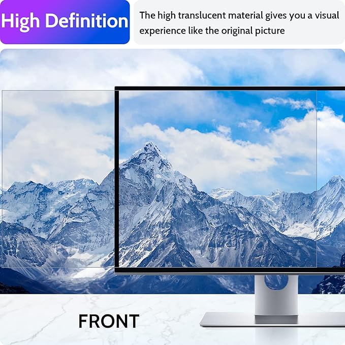 Privacy Screen for Computer Monitor 23.6 Inch 16:9 Aspect Ratio, Anti Blue Light Glare Removable 23.6 in Privacy Screen Filter Protective Film, HD 23.6 Inch Privacy Screen Protector for Monitor