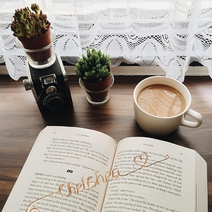 Personalized Bookmark Custom Wire Name Bookmark 12 Colors Customizable Page Marker Gifts for Book Lovers Bookworm Reader