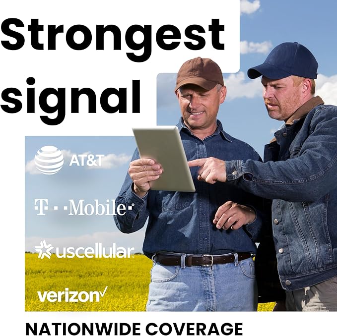 Quad Play 4GB / 1 Month IoT SIM Card for Unlocked Security, Solar & Hunting Trail Game Cameras, Data Only USA SIM, 4G/5G on AT&T, T-Mobile, Verizon & US Cellular, Triple Cut 3-in-1.