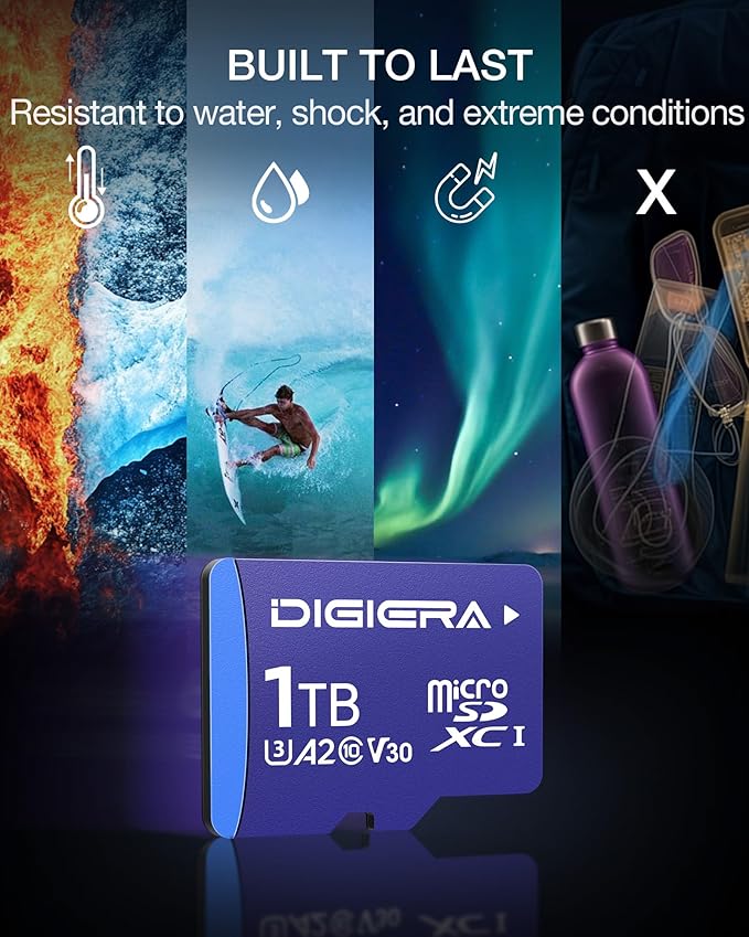 1T LT100 microSDXC UHS-I Memory Card with Adapter - up to 170MB/s, C10, U3, V30, 4K, A2, Micro SD Card for Smartphones, Tablets, Cameras, Gaming Consoles, and Drones (1 Pack)