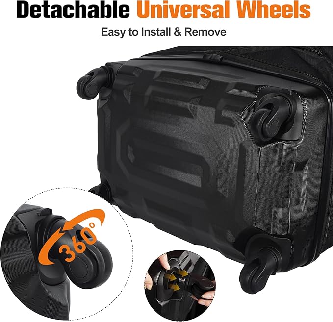 REDCAMP Expandable Foldable Rolling Duffel Bag with Wheels, Collapsible Suitcase Luggage Rolling Travel Bag Lightweight for for Women and Men, 60-130L