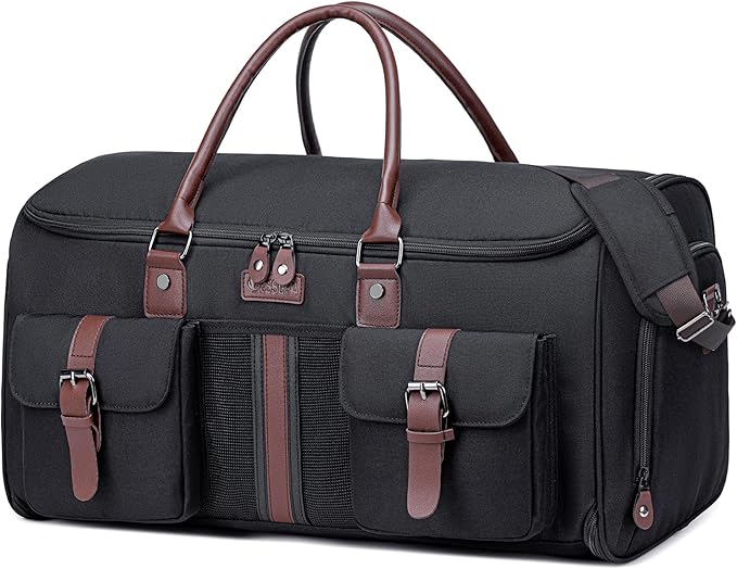 Carry on Garment Bag for Travel, Convertible Garment Duffle Bags for Men Women - 2 in 1 Hanging Suitcase Suit Travel Bags with Shoe Compartment