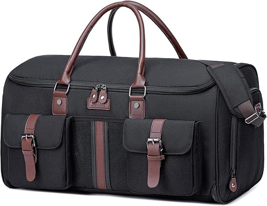 Carry on Garment Bag for Travel, Convertible Garment Duffle Bags for Men Women - 2 in 1 Hanging Suitcase Suit Travel Bags with Shoe Compartment