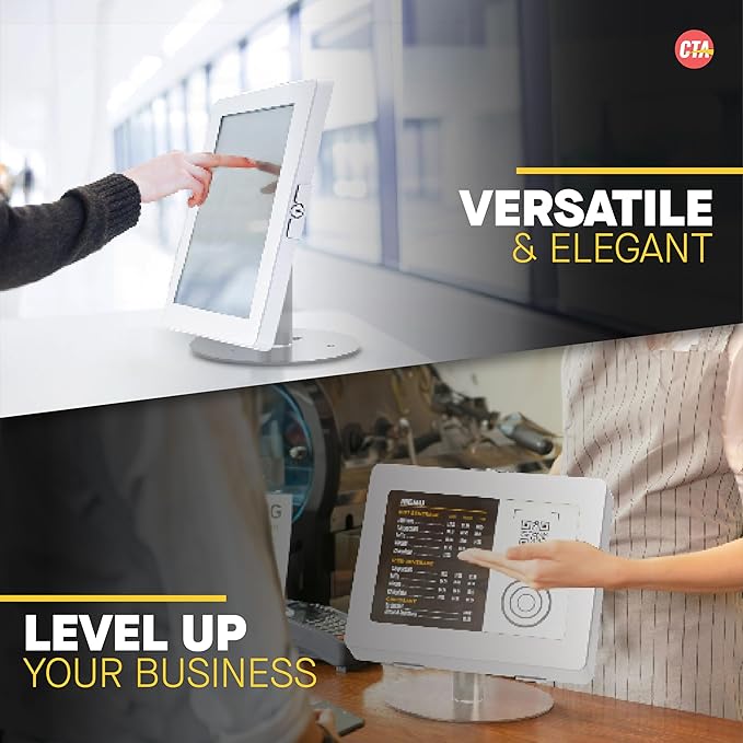 CTA Digital Wall Mount for iPad, iPad Pro, iPad Air, Tablet - White - 11" Screen Support