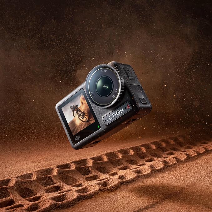 DJI Osmo Action 4 Essential Combo, 4K/120fps Waterproof Action Camera with a 1/1.3-Inch Sensor, Stunning Low-Light Imaging,10-bit & D-Log M Color Performance, Long-Lasting 160 Mins, Outdoor Camera