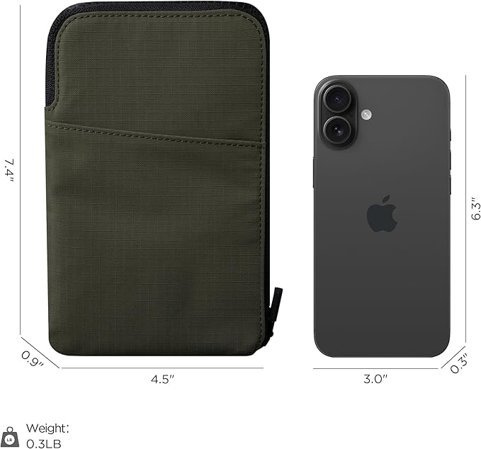 ALPAKA Zip Travel Wallet - Store Your Travel Accessories Efficiently - 3 Internal Pockets For Your Passport and More - 2 Card Slots - Made From Recycled and RFID-Protective Material