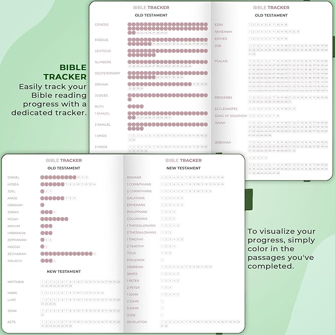 Clever Fox Bible Study Journal – Church Notes Notebook – Note Taking & Journaling Kit – Faith Based Religious Gifts & Accessories (Forest Green)