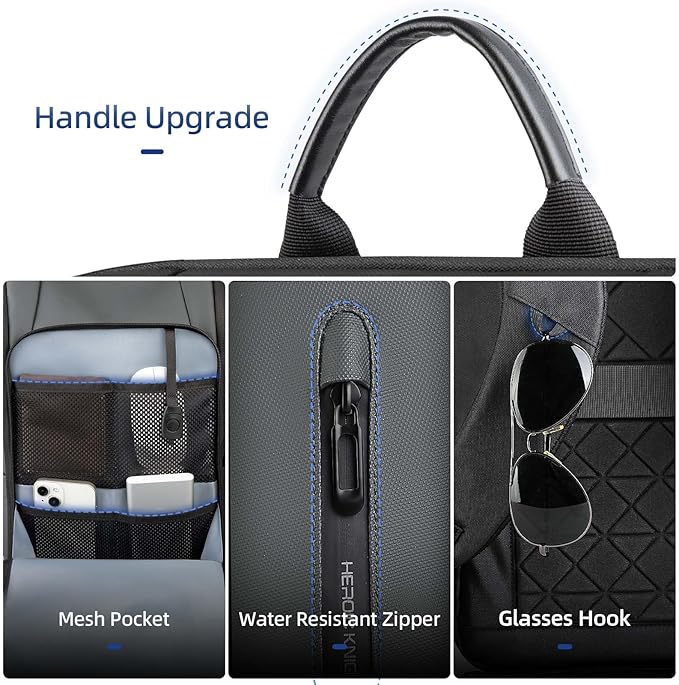 Business Backpack Computer Bag for 15.6 Inch Laptop for Men Women with USB Charging Port Water-Resistant Anti-theft Luggage Backpack Suitcase Casual Daypack for College Weekender Hikking Travel-DGrey