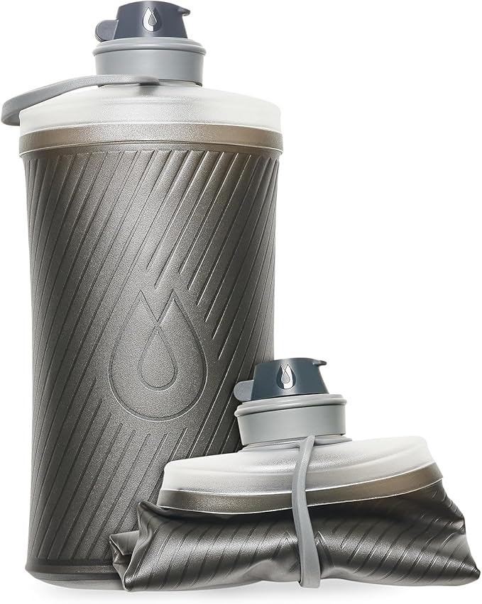 HydraPak Flux - Collapsible Backpacking Water Bottle (750ml, 1L, 1.5L) - BPA Free, Ultra Light, Spill-Proof Twist Cap