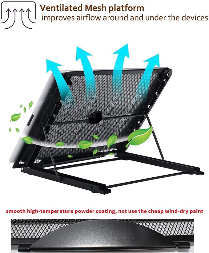 13.4x11.6inch Large Stand Ventilated Adjustable Light Box Laptop Pad Stand, Multifunction Tracing Holder for Ipad A3 A4 LED Tracing Light Pad Tablet Tracer