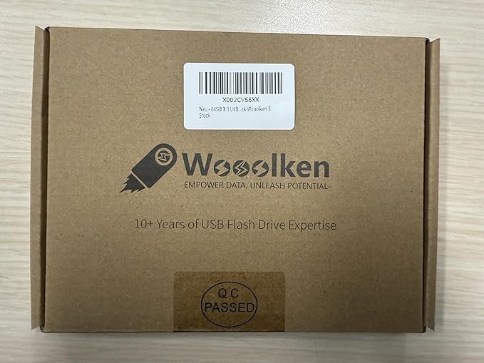 64GB Flash Drives 5 Pack Wooolken USB 3.0 Thumb Drives with USB C Adapters and Lanyards,Memory Sticks for Data Storage