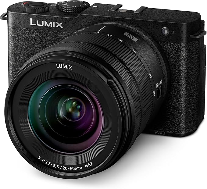 LUMIX S9 Full Frame Camera with 20-60mm F3.5-5.6 L Mount Lens, Compact Mirrorless Camera for Content Creators with Real Time LUT, Open Gate and Easy Sharing of Photos & Video – DC-S9KK (Black)