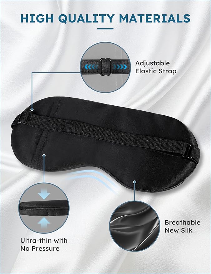 MUSICOZY Sleep Headphones Wireless Mask 3D Sleeping Eye Mask, Music Headband Headphones Sleep Earbuds Earphones for Side Sleeper Sleep Silk Eye Mask Cool Gadget Holiday for Mom Women(Purple+Black)