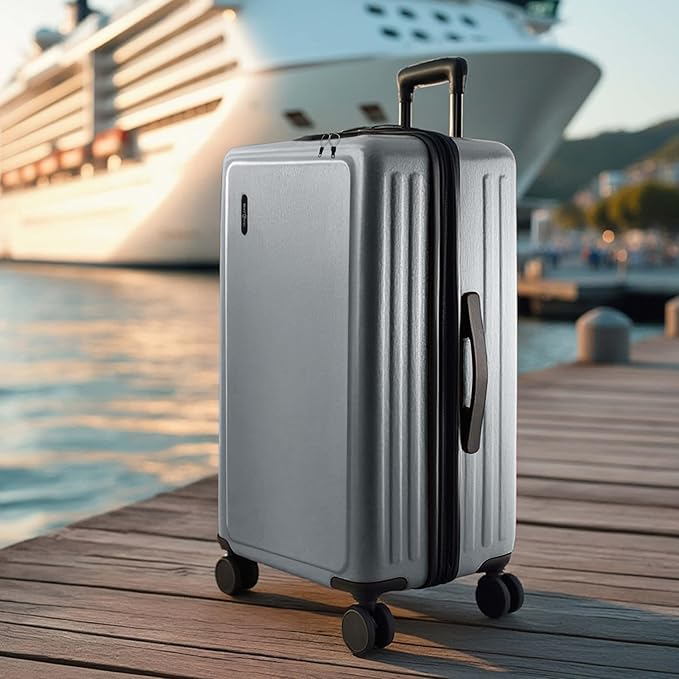 Luggage Sets 2 Piece, 24 Inch Suitcase and 28 Inch Luggage with Spinner Wheels, Durable Hard Shell Suitcase Set, Expandable Travel Suitcases with Wheels, Grey