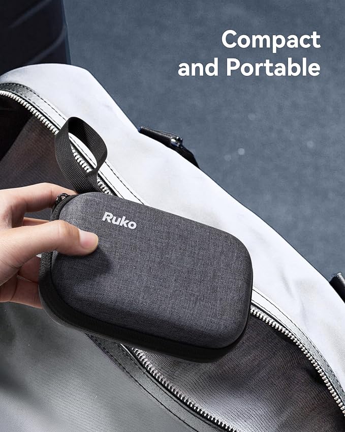 Ruko 65W USB C Charger, 3 Port International Travel Charger Kit, GaN Fast Charging Block with Portable Bag, UK EU Plug for iPhone 17/16, Galaxy S24, MacBook, iPad, Drones and More