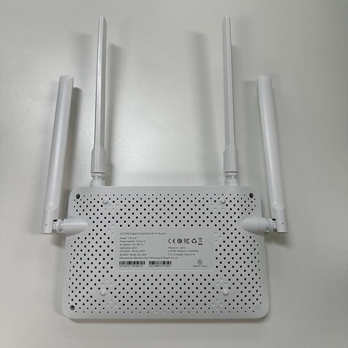 AC1200 WiFi Router Dual Band Wireless Internet Router, Wireless Speed Up to 1.2 Gbps, Gigabit Ethernet Ports, Support Bridge/Repeater Mode, Guest Network, IPV6, EasyMesh, Parental Controls