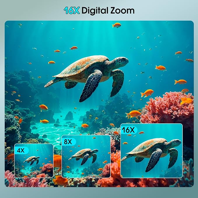 4K Underwater Camera, 64MP 16FT Waterproof Digital Camera with 32GB Card, Autofocus Floatable Waterproof Camera with IPS HD Screen, 16X Digital Zoom, Fill Light, for Snorkeling, Surfing, Swimming