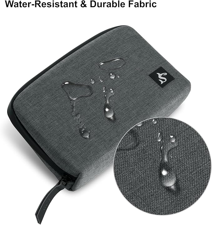 Electronic Organizer Travel Case – Waterproof Cable Bag for Cord, Charger, Hard Disk, Power Bank – Small Tech Storage for Travel, Backpack, Business Trip, Airplane