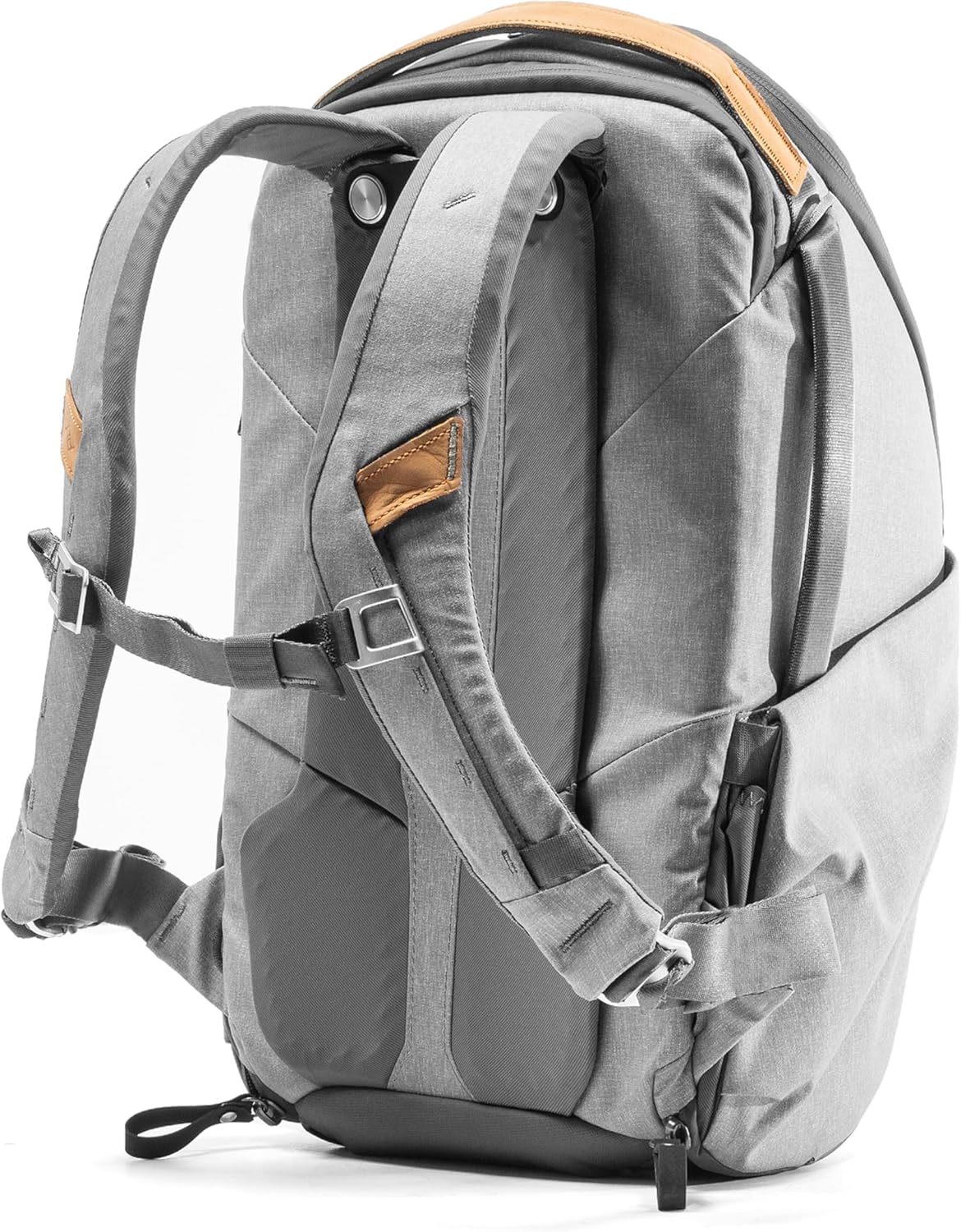 Peak Design Everyday Backpack Zip 20L, Ash, 270-Degree Zip, Dual Side Pockets, FlexFold Dividers, Fits 15" Laptop, For Camera Carry, Daily Commutes or Travel, Versatile Backpack for Men and Women