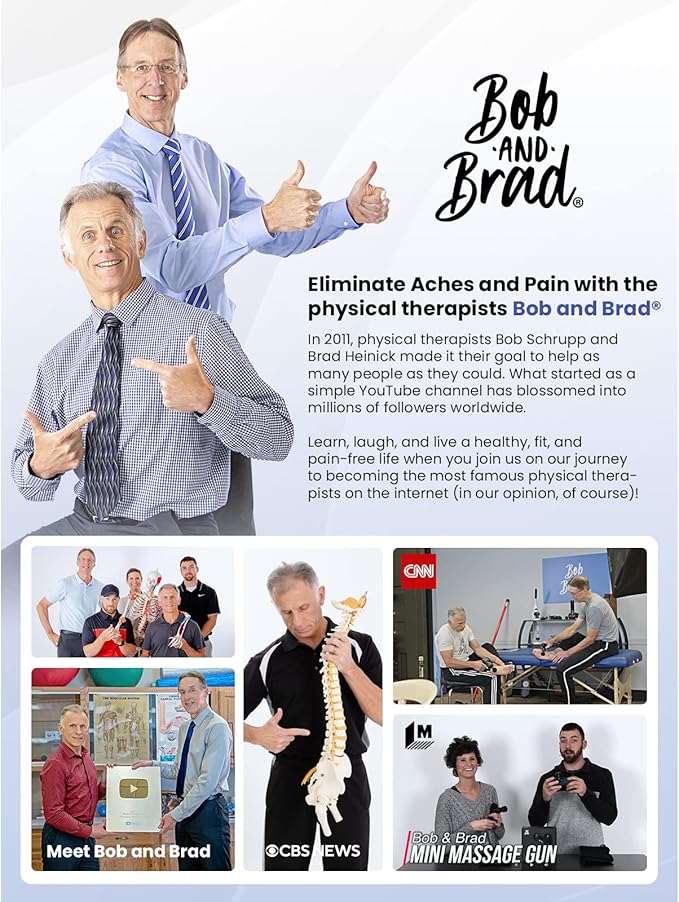 BOB AND BRAD Q2 Mini Massage Gun, Pocket-Sized Deep Tissue Massager, Portable Percussion Muscle Massager, Ultra Small & Quiet Muscle Massage Gun with Carry Case - Blue