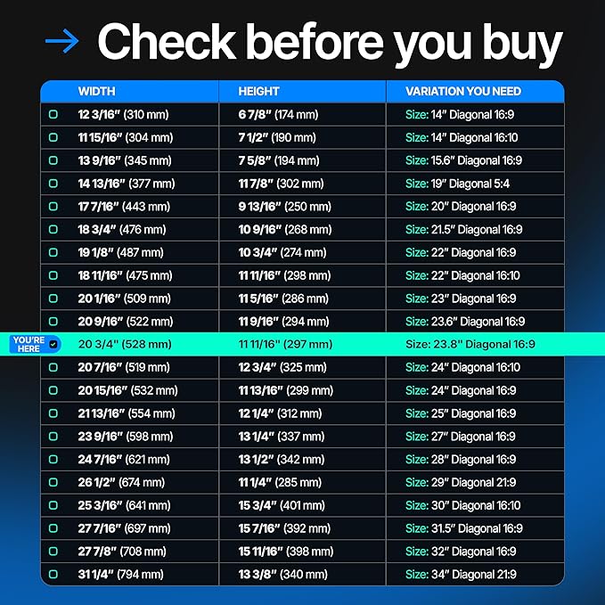 VINTEZ [2 Pack] 23.8 Inch 16:9 Privacy Screen for Computer Monitor and Laptop - Anti Glare Protector Film Blue Light Filter Eye Protection - Computer Screen Privacy Shield