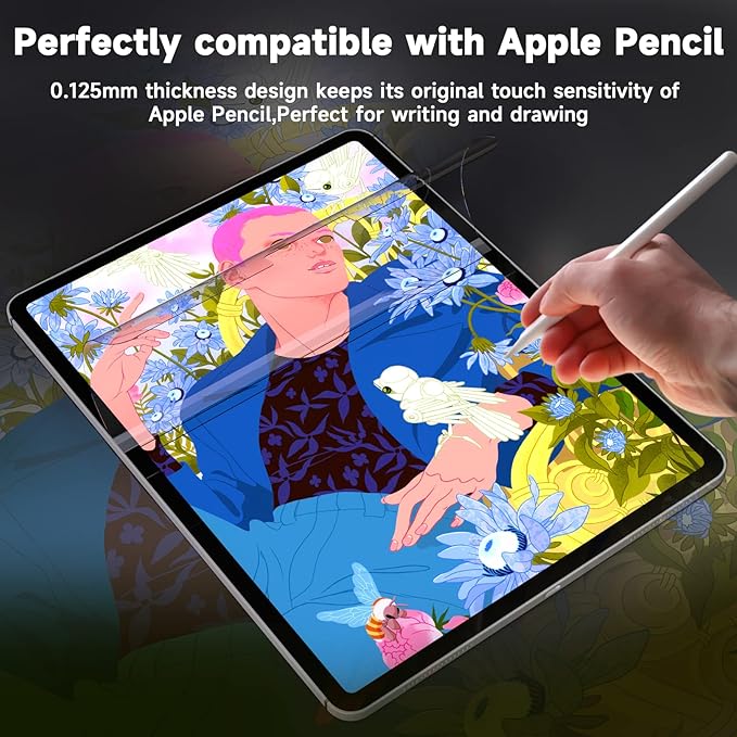 2 Pack Screen Protector for iPad Pro 11 (2021/2020/2018) & iPad Air 5/4 (2022/2020), Ultra HD, Anti Glare, Anti Scratch