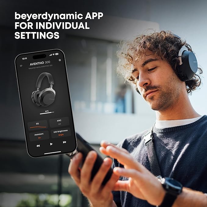 beyerdynamic AVENTHO 300 Wireless Over-Ear Headphones with ANC, Dolby Atmos and Head Tracking (Nordic Grey)