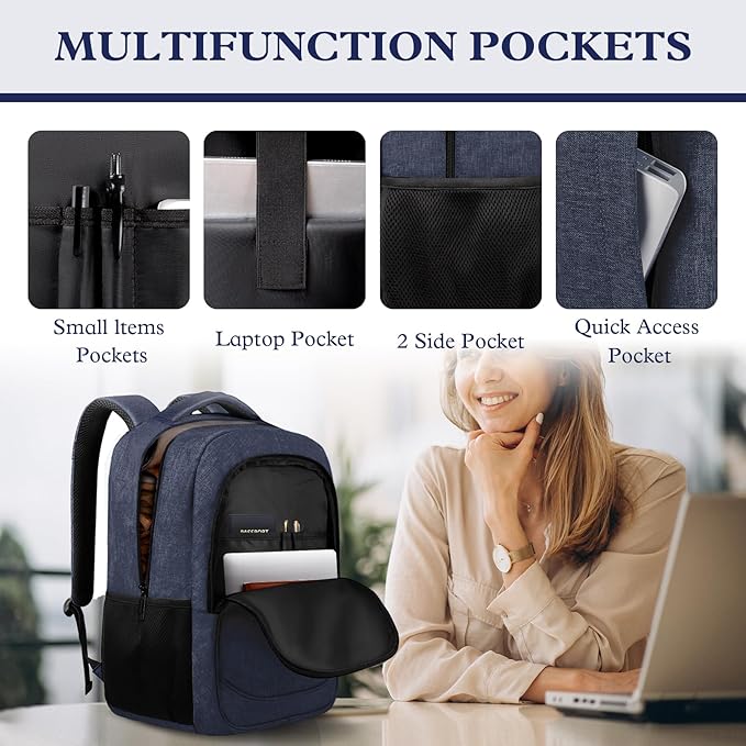 Extra Large Laptop Backpack, 17 Inch Travel Travel Backpack, Big Sturdy TSA-Friendly College School Computer Bag, Gifts for Men & Women Him Men Women, Blue