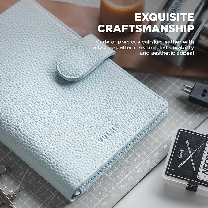 VULKIT Leather Passport Travel Wallet for 2 Passports Slim Double Passport Holder RFID Blocking with ID Window for Women or Men