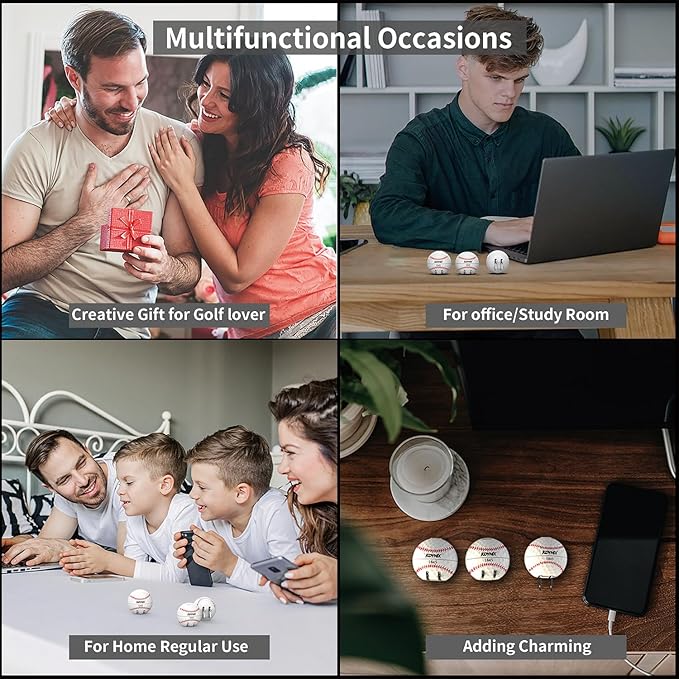 USB C Charger Block 20W，Creative Golf Ball Type C Wall Charger，GaN III Power Adapter with UL Certified，Fast Charging for iPhone 16/15 Series, Galaxy, Google Pixel,iPad,AirPods