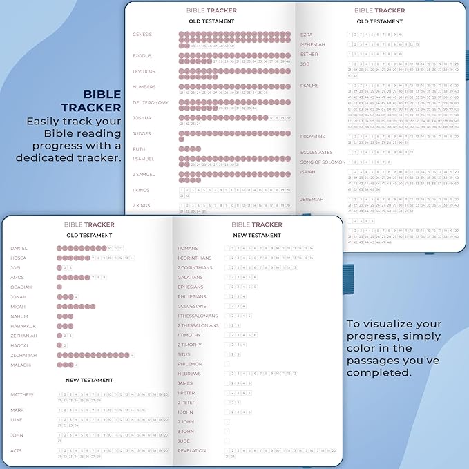 Clever Fox Bible Study Journal – Church Notes Notebook – Note Taking & Journaling Kit – Faith Based Religious Gifts & Accessories (Mystic Blue)