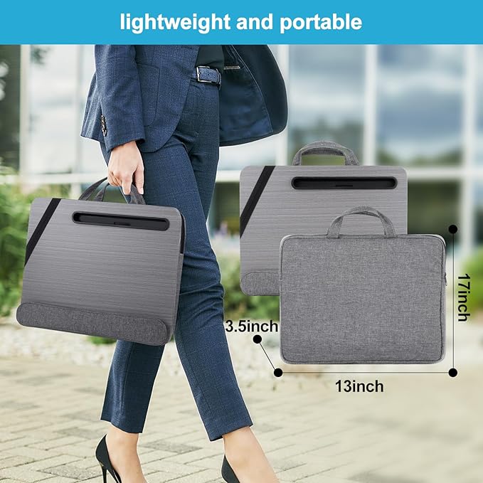 Cloudtrip Portable Lap Desk with Cushion and Storage Bag - 15.6 in Laptop Storage Home Office Workstation for Couch or Bed, Computer Laptop Stand