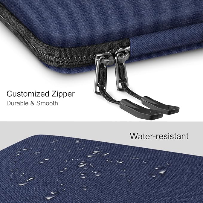 FINPAC Hard Laptop Sleeve Case for 15.3 inch MacBook Air M4 M3 M2 2025 2024, 16.2 inch MacBook Pro M4/M3/M2/M1 Pro/Max A2991 A2780 A2485 A2141, Waterproof Case for Surface Laptop/Book, Navy