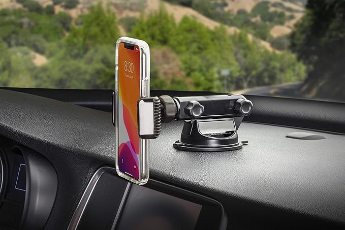 Scosche UH4WDEX2-SP Extendo Mount Car Phone Holder Windshield / Dashboard | StickGrip Base | Telescoping Adjustable Arm | Black