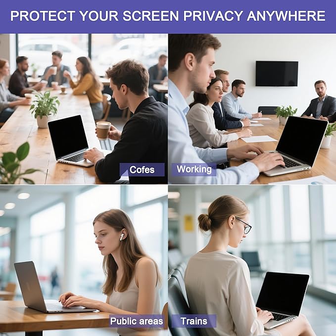 360° Privacy Screen Protector for MacBook Pro 14 Inch (2021-2024, M1, M2, M3, M4) Privacy Screen Filter for MacBook Pro 14 Inch, Anti-Spy/Anti Fingerprint/Anti Blue Light/Anti Glare