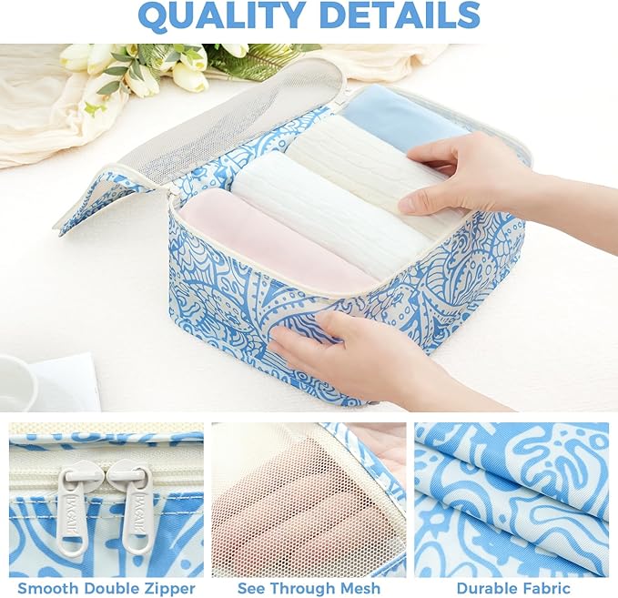 BAGAIL 9 Set Packing Cubes Luggage Packing Organizers for Travel Accessories