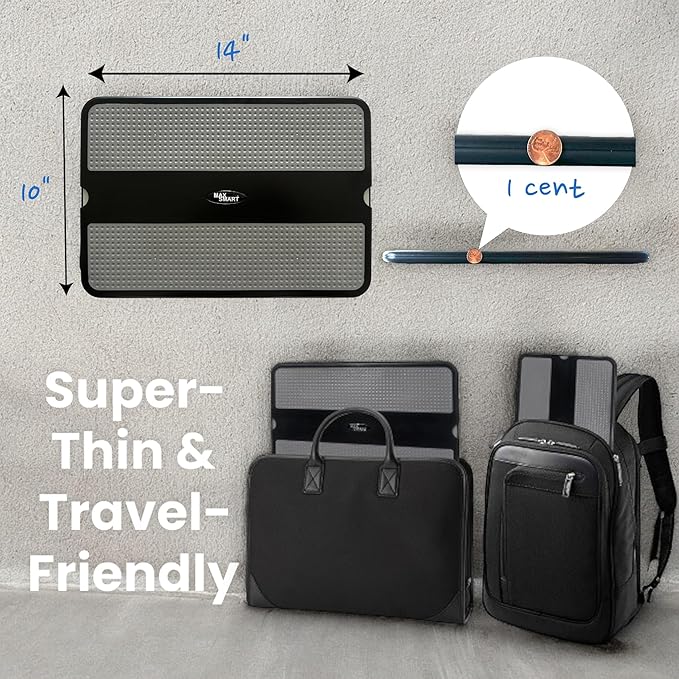 Portable Laptop Lap Pad, Laptop Desk with Retractable Mouse Tray, Sturdy Stable Work Surface for Bed Sofa Couch or Travel