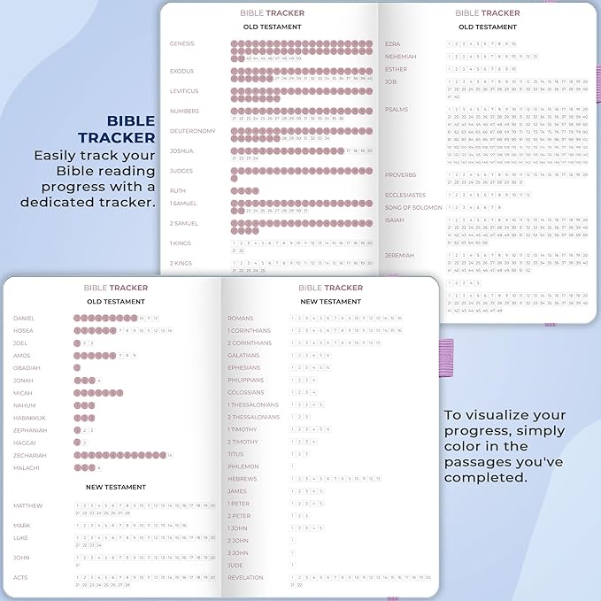 Clever Fox Bible Study Journal Large – Church Notes Notebook – Note Taking & Journaling Kit – Faith Based Religious Accessories, 7x10” (Periwinkle)