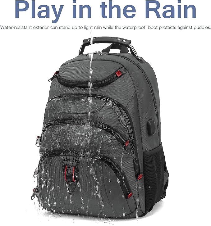 Boavan Laptop Backpack for men, 15.6 inch Laptop Bag with USB Port, Waterproof Travel Work Backpack Purse, Anti-Theft Teacher Nurse Doctor Casual Bookbags Office Business backpack，Grey