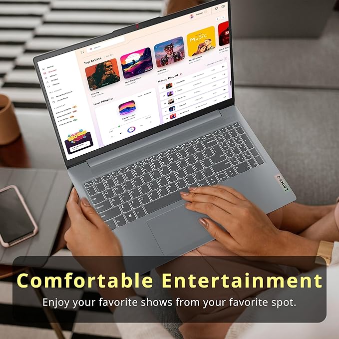 Lenovo IdeaPad Slim 3i 15.6" FHD Laptop, Intel i3-N305, 8GB LPDDR5, 416GB Storage (256GB SSD + 160GB Docking Station Set), Intel UHD Graphics, Numeric keypad, Dolby Audio, Wi-Fi 6, Win 11 Pro, Gray