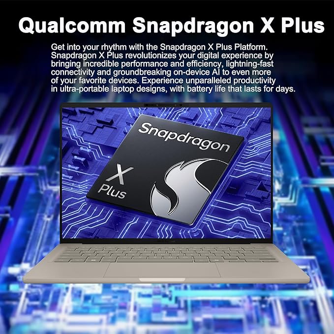 ASUS Zenbook A14 Laptop 14" WUXGA OLED (100% DCI-P3, 600nits HDR) Qualcomm 8-core Snapdragon X Plus (Up to 45 Tops) 16GB RAM 2TB SSD for Creator Business Professional Win11 ICP Hub w/Copilot+ AI